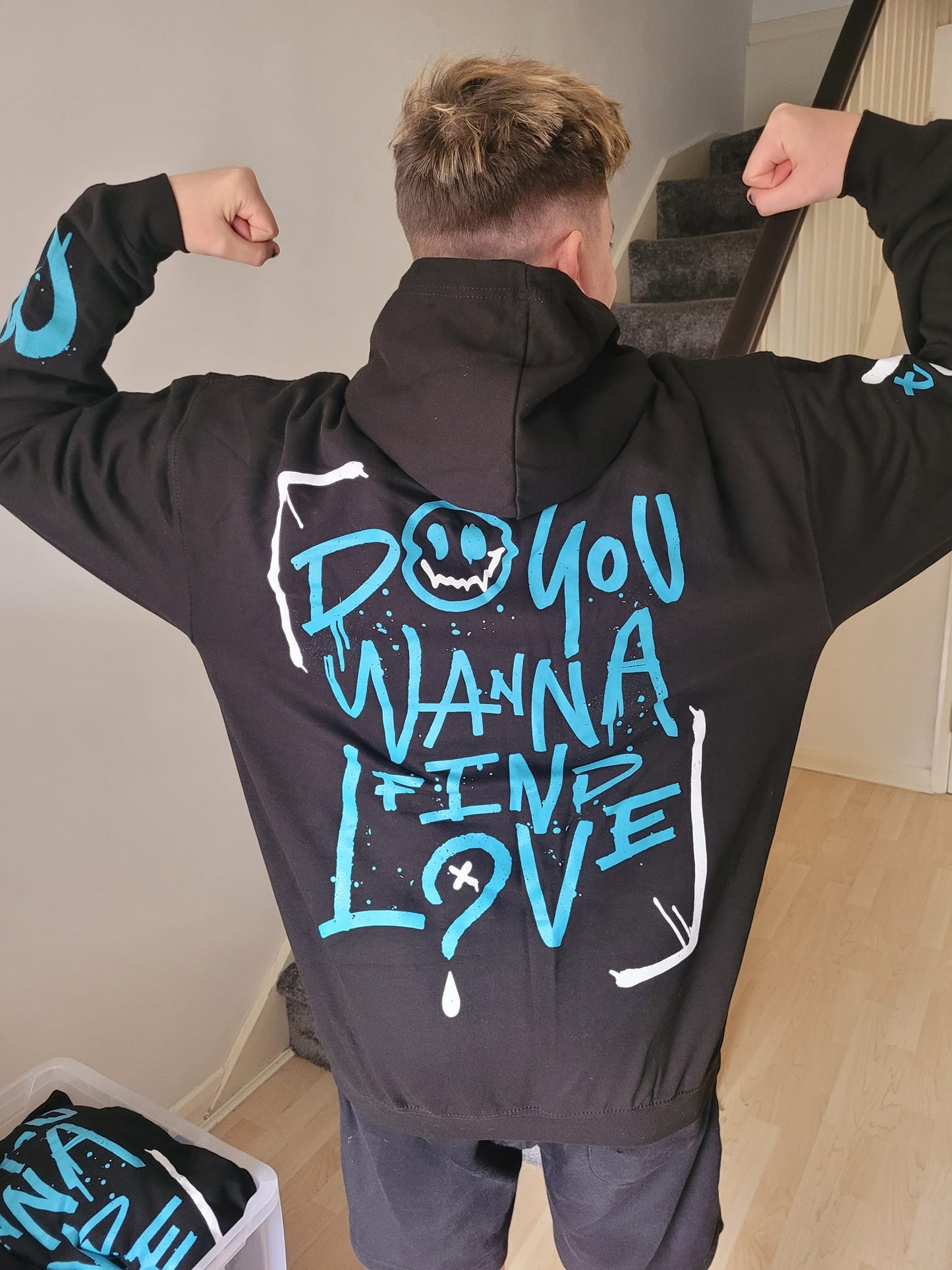 "DO YOU WANNA FIND LOVE?" TEAL HOODIE