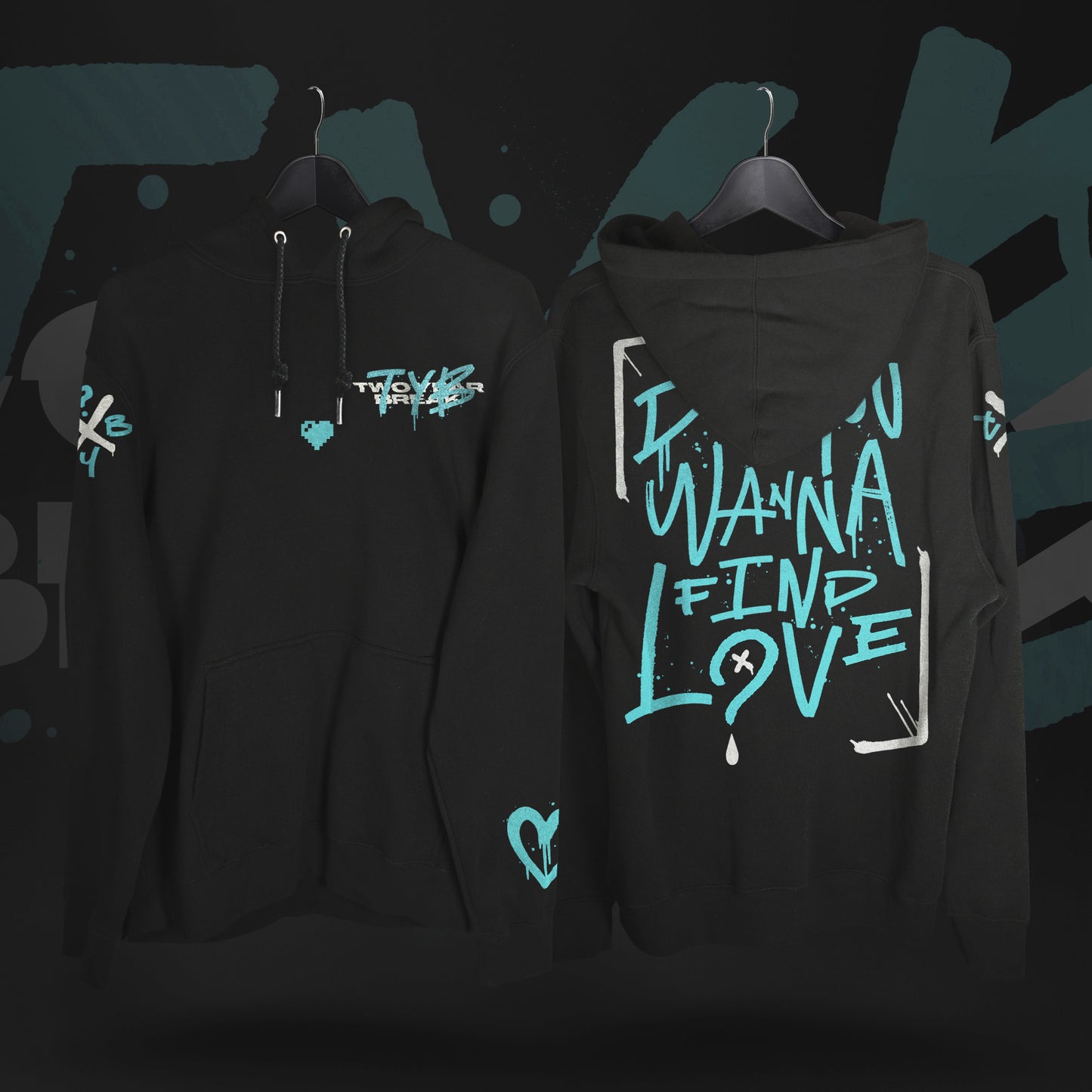 "DO YOU WANNA FIND LOVE?" TEAL HOODIE
