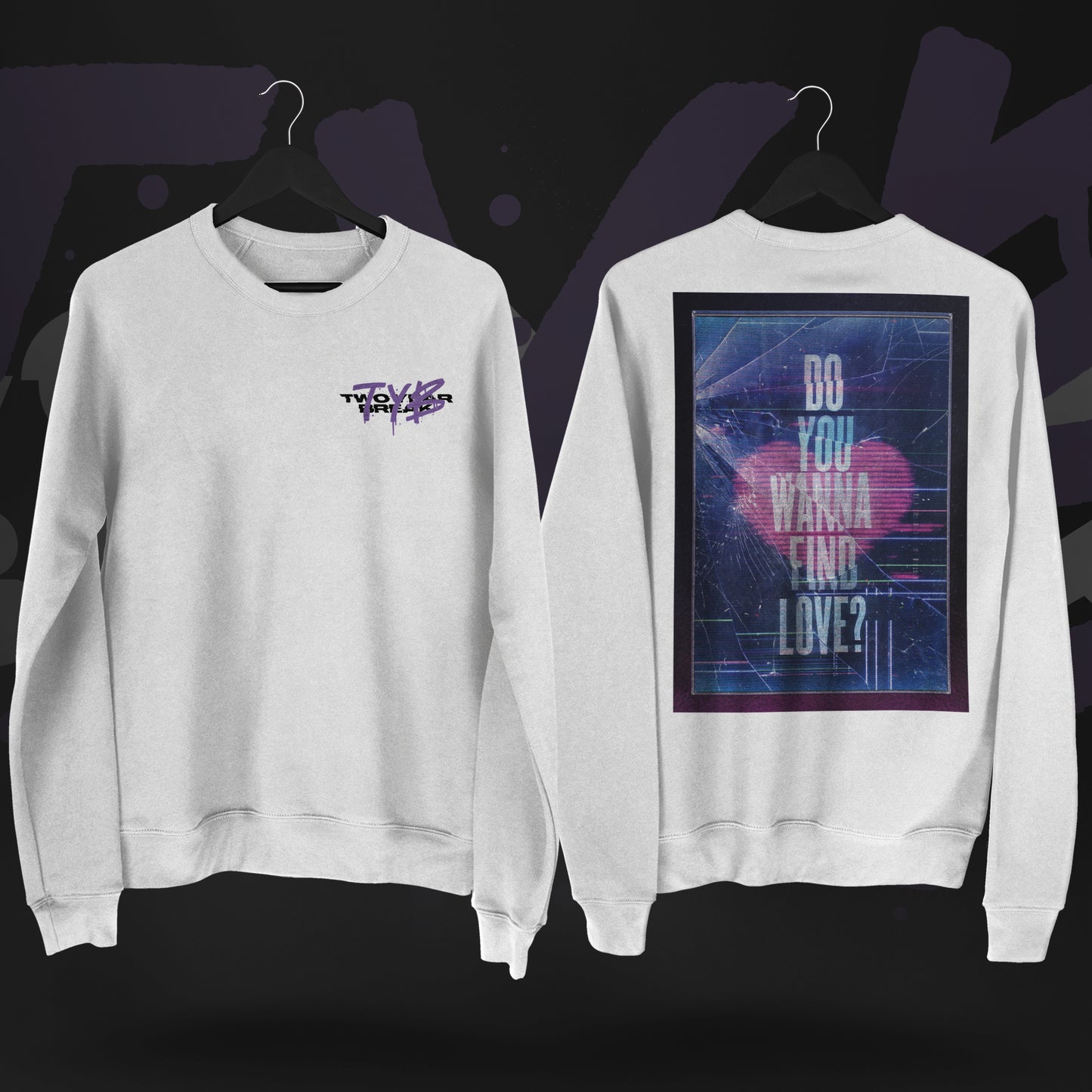 "DO YOU WANNA FIND LOVE?" SWEATER (WHITE)
